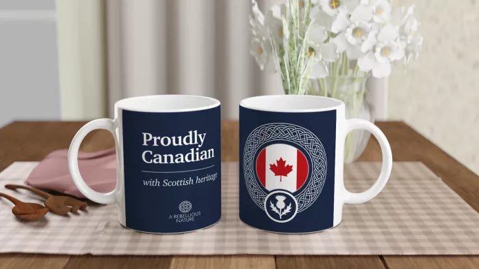 Canadian with Scottish Heritage Blue Mug