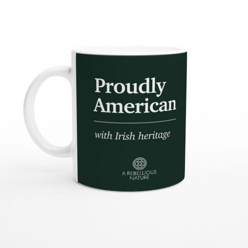American with Irish Heritage Green Mug