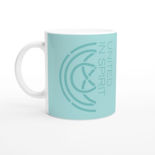 United In Spirit Light Teal Mug