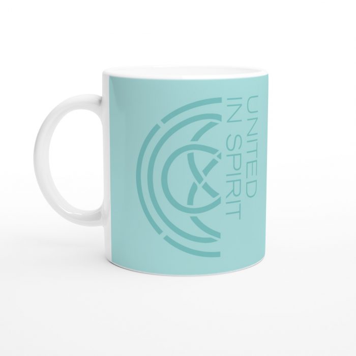 United In Spirit Light Teal Mug